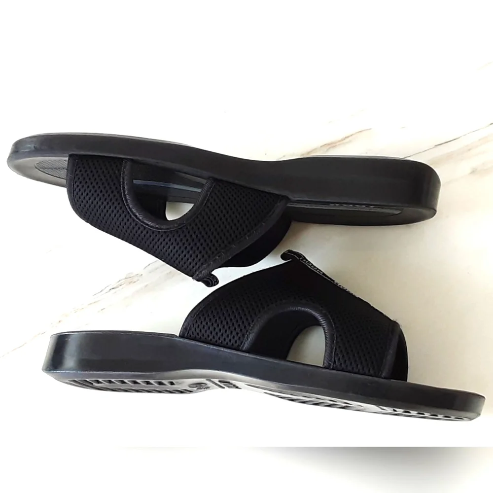 ADDA Original Comfort Mens Black Microfiber Leather Sandals Sz 11 (45) NWOT